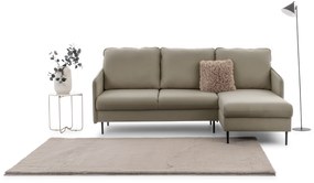 Rozkladacia rohová sedačka Taila Mini pravá - béžový zamat Velluto 3 / čierne nožičky