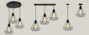 Toolight - Stropná lampa Reno 1xE27 180986, čierna, OSW-00011