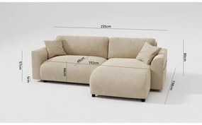 Biela rozkladacia rohová pohovka (variabilná) Lorine – Ropez