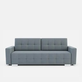 Sofa rozkładana z pikowaniem szara LILA
