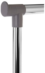 Kovový teleskopický/pojazdný stojan na oblečenie v striebornej farbe – Premier Housewares