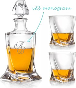 Pieskovaný whisky set Hermés (1+2)