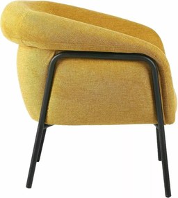 Dizajnové kreslo CLOVER BREGO, horčicové