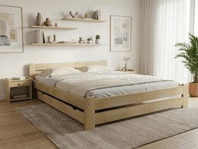 Posteľ Laura 120 x 200 cm, borovica Rošt: S lamelovým roštom, Matrac: Matrac COCO MAXI 20 cm