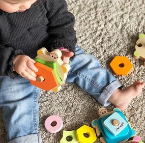 Drevená skladačka a vkladačka Korytnačky - Učíme sa tvary a farby