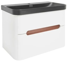 Kúpeľňová skrinka s umývadlom SAT Fusion 77,5x53x45 cm biela matná SATFUSION280WBKM, 1 ks