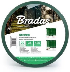 Bradas Tieniaca fólia na plot 4,75cm x 35m Green 450g/m2 + spony