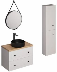 Kúpeľňová zostava s umývadlom vrátane umývadlovej batérie, vtoku a sifónu Naturel Forli biela KSETFORLI10, 1 ks