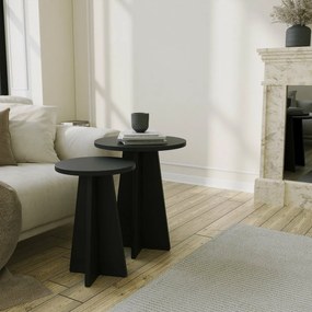 Súprava konferenčných stolíkov Mushroom Black, 2 ks