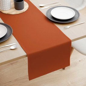 Goldea behúň na stôl 100% bavlnené plátno - tehlový 35x160 cm
