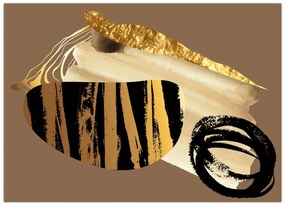 Obraz - Abstrakcia golden brown N⁰2 (70x50 cm)