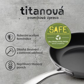 Panvica s titánovým povrchom Ø 28 cm H: 5.5 cm — Sirius Terra Multi-layer Lunasol - 601207