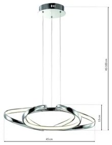 LED Luster na lanku COPERNICUS 1xLED/46W/230V