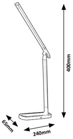 Rabalux - LED Stmievateľná dotyková stolná lampa LED/7W/230V čierna
