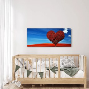 Obraz - Srdce zo stromu (120x50 cm)
