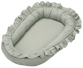 Hnízdo pro miminko s volánem pouštní zelená 83x54cm