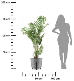 PLASTOVÝ KVETINÁČ MOSS 34X32 CM IMITÁCIA BETÓNU SIVÁ