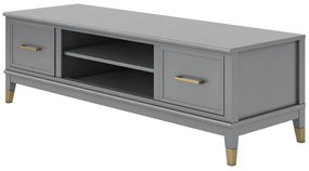 Sivý TV stolík CosmoLiving by Cosmopolitan Westerleigh