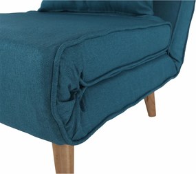 KONDELA Farido rozkladacie kreslo tyrkysová / dub