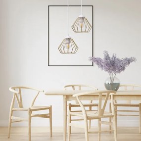 Luster na lanku CEED GOLD 2xE27/60W/230V pr. 28 cm biela/zlatá