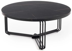 Konferenčný stolík Antica čierny mramor/čierna