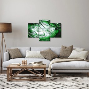 Zelený abstraktný obraz (90x60 cm)