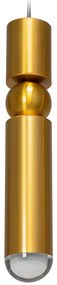 Toolight - Závesná kovová stropná lampa 1xG9 45W APP470-1CP, zlatá, OSW-00904
