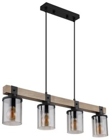 Brilagi - Luster na lanku VISTA 4xE27/60W/230V dub