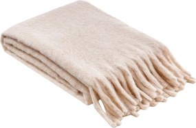MELANGE Deka so strapcami 130 x 170 cm - béžová