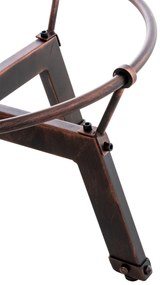 Kovový barový stôl Malita v industriálnom štýle - v84-102 x Ø59 cm - Bronzová