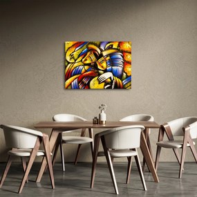 Obraz - Olejomaľba, milenci (70x50 cm)