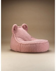 Ružový detský sedací vak z textílie buklé Bear – Wigiwama