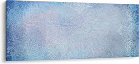 Obraz - Mandaly v modrej (120x50 cm)