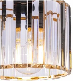 Stropné svietidlo HOLDI 2, 1x priehľadné krištáľové tienidlo, G