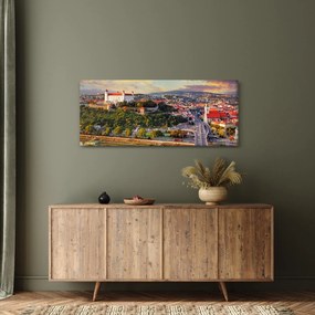 Obraz - Panorama Bratislavy, Slovensko (120x50 cm)
