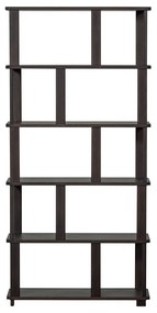 Tmavohnedá knižnica z dubového dreva 90x186x30 cm Riss – WOOOD