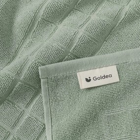 Goldea kúpeľňová froté predložka mozaika – šalviová 50 x 70 cm