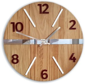 Nástěnné hodiny Oak Luxury hnědé