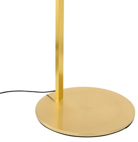 Moderná oblúková lampa mosadzná vrátane LED s dotykovým stmievačom - Arlow