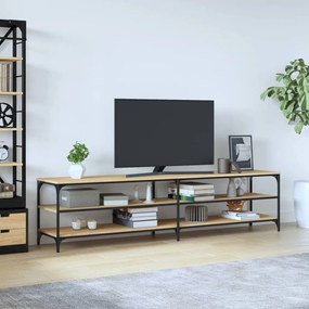 TV skrinka dub sonoma 200x30x50 cm kompozitné drevo a kov 826760