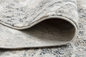 Koberec TULS 51328 s abstraktným vzorom, slonovinová sivá