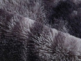 Tmavosivý shaggy koberec s ombre prechodom – obdĺžnikový Rozmer: 80x150 cm