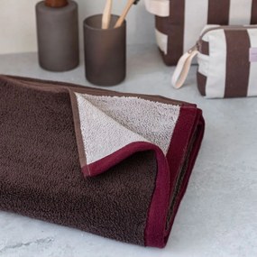 Hnedý froté uterák z Bio bavlny 50x90 cm Soft – Mette Ditmer Denmark