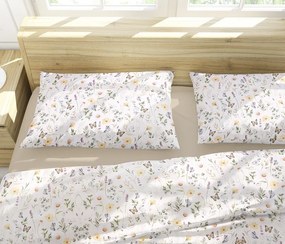 Luxusné posteľné obliečky z bavlneného saténu Jarne kvietky
