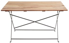 Záhradný stôl HWC-J40,skladací, akáciové drevo, 120x60cm - prírodná