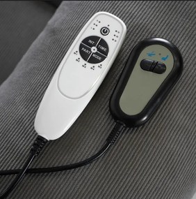 Masážne kreslo s funkciou vstávania MARCOS sivé