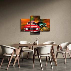 Obraz - Retro závodné autá (90x60 cm)