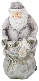 Vianočné dekoratívne soška Santy s vrecom s darčeky - 10 * 7 * 13 cm
