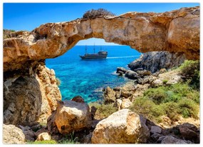 Sklenený obraz - Cape Greco (70x50 cm)