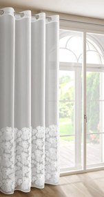 ZÁCLONA NA KRÚŽKOCH EVA MINGE JASMIN2 140X250 CM BIELA